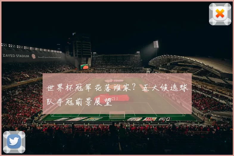 世界杯冠军花落谁家？五大候选球队夺冠前景展望