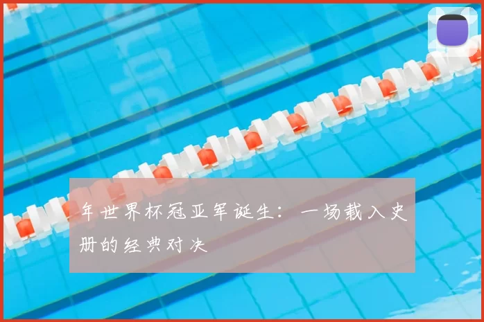 年世界杯冠亚军诞生:一场载入史册的经典对决