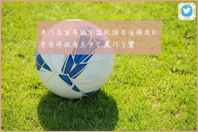 津门虎宣布钱宇淼阮杨吕佳强离队李岳峰租借至中乙厦门飞鹭