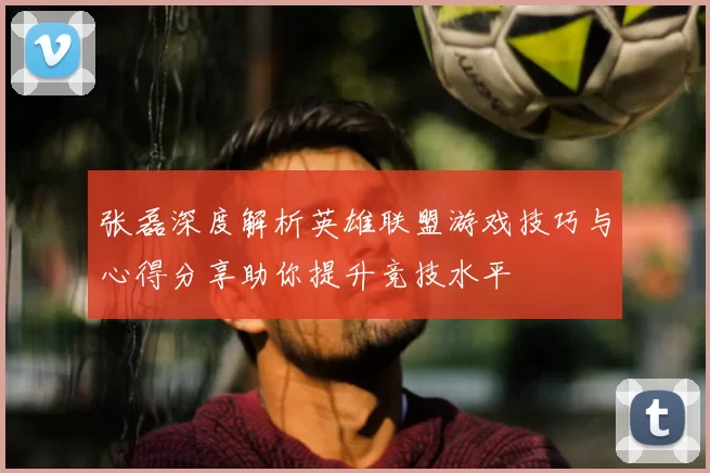 张磊深度解析英雄联盟游戏技巧与心得分享助你提升竞技水平